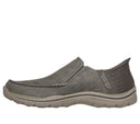 Skechers Mens Khaki Relaxed Fit Expected Cayson Slip In Shoe