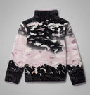 Columbia Girls Shale Purple Sisters/Lavender Pearl Helvetia II Printed Half Snap Fleece