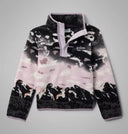 Columbia Girls Shale Purple Sisters/Lavender Pearl Helvetia II Printed Half Snap Fleece