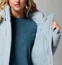 Columbia Ladies Crushed Blue Amaze Puff Hooded Jacket