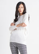 Dex Ladies Dolman Sleeve Ivory Knit Top