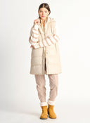 Dex Ladies Faux Leather Sandstone Puffer Vest