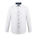 Leo Chevalier Mens White Red Label Fitted Micro Poly Dress Shirt