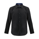 Leo Chevalier Mens Black Red Label Fitted Mirco Poly Dress Shirt