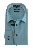 Leo Chevalier Mens Blue Adjusted Fit 100% Cotton No Iron Dress Shirt