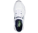 Skechers Mens White/Navy Durham Delvor Slip In Shoe