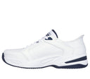 Skechers Mens White/Navy Durham Delvor Slip In Shoe