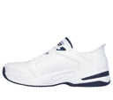 Skechers Mens White/Navy Durham Delvor Slip In Shoe