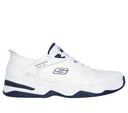 Skechers Mens White/Navy Durham-Delvor Slip In Shoes