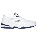 Skechers Mens White/Navy Durham Delvor Slip In Shoe
