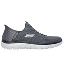 Skechers Mens Charcoal/Black Summits Key Pace Slip In Shoes
