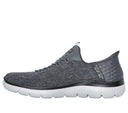 Skechers Mens Charcoal/Black Summits Key Pace Slip In Shoes