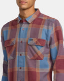 RVCA Mens Red Earth That'll Work Flannel LS