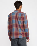 RVCA Mens Red Earth That'll Work Flannel LS