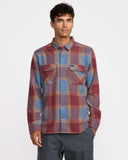 RVCA Mens Red Earth That'll Work Flannel LS