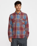 RVCA Mens Red Earth That'll Work Flannel LS