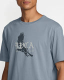 RVCA Mens Vintage Navy Tour Dates SS Tshirt