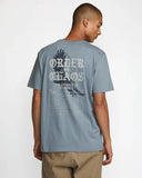 RVCA Mens Vintage Navy Tour Dates SS Tshirt