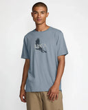 RVCA Mens Vintage Navy Tour Dates SS Tshirt