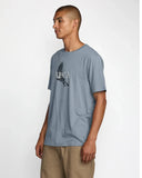 RVCA Mens Vintage Navy Tour Dates SS Tshirt