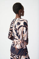 Joseph Ribkoff Ladies Tropical Print High Low Midnight Blue Top