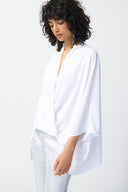 Joseph Ribkoff Ladies Vanilla Woven Dolman Sleeve Wrap Top