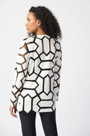 Joseph Ribkoff Ladies Laser-Cut Leatherette on Mesh Jacket