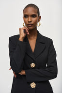 Joseph Ribkoff Ladies Black Scuba Crepe Fitted Blazer