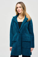 Joseph Ribkoff Ladies Twilight Feather Yarn Sweater Coat