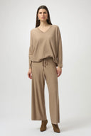 Joseph Ribkoff Ladies Fawn Sequined Sweater Knit Boxy Top