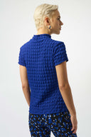 Joseph Ribkoff Ladie Royal Sapphire Textured Knit Fitted Top