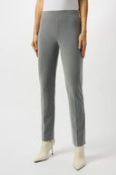 Joseph Ribkoff Ladies Grey Melange Silky Knit Straight Leg Pull-On Pants