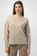 Joseph Ribkoff Ladies Oyster Sweater Knit Pullover w/Sequins