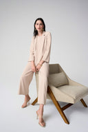 Joseph Ribkoff Woven Twill Pull-On Culotte Parchment Pants