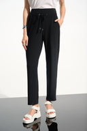 Joseph Ribkoff Ladies Black Silky Knit Pull-On Jogger Pants With Drawstring