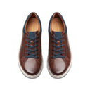 Clarks Mens Mahogany Leather Mapstone Lace Shoe