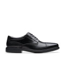 Clarks Mens Black Dresslite Cap Leather Dress Shoe