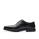 Clarks Mens Black Dresslite Cap Leather Dress Shoe