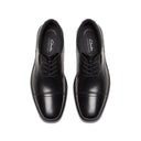 Clarks Mens Black Dresslite Cap Leather Dress Shoe