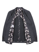 Renoir Mens Grey Slim Fit Blazer