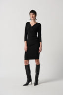 Joseph Ribkoff Ladies 3/4 Sleeve Wrap Dress