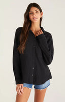 Z Supply Ladies Kaili Button Up Gauze Top