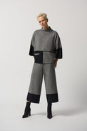 Joseph Ribkoff Ladies Colour Block Funnel Collar Top