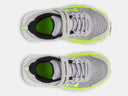 Under Armour Boys Mod Grey/Black/Hyper Green Assert 10 AC Running Shoe