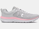 Under Armour Girls Halo Grey/Pink Sugar Assert 10 Running Shoe
