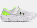 Under Armour Boys White/Hyper Green Surge 4 AC Running Shoe