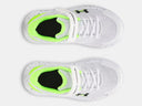 Under Armour Boys White/Hyper Green Surge 4 AC Running Shoe
