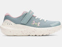 Under Armour Girls Serpentine/Stone/Metallic Pink Surge 4 AC Running Shoe