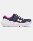 Under Armour Girls Midnight Navy/Rebel Pink Surge 4 AC Running Shoe