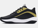 Under Armour Mens Black/Metallic Gold Lockdown7 Basketball Shoe